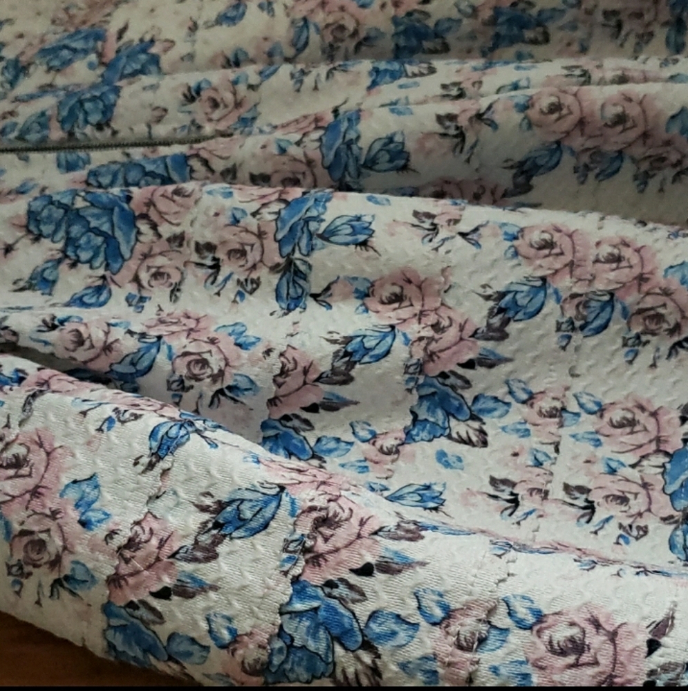 HOCO! Sans Souci White Floral Tea Party Cupcake Dress L StraplessSans Souci HOCO - Picture 14 of 16